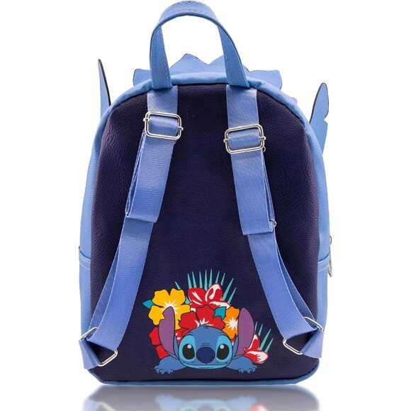 Disney Stitch Mini Backpack 10in Leather Cute Shoulder Purse for Women & Men - Picture 3 of 6